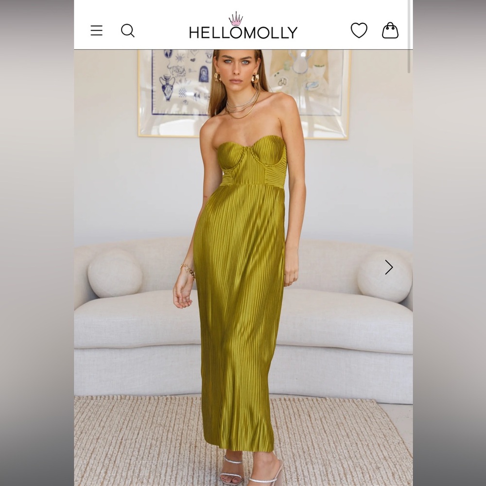 Hello Molly "Chase the Blues midi dress" in green